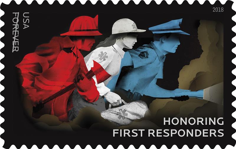 USPS Stamp Dedication for First Responders stamp at Southeastern Stamp Expo 2019